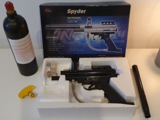 Kingman Spyder Semi-Automatic Paintball Markierer Cal.68 inkl. Flasche und Zubehör