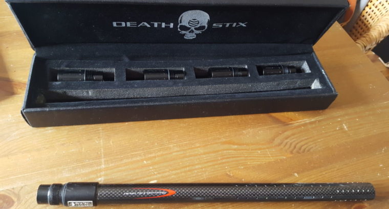 Death Stix Carbon Tuning Lauf .68 inkl Assassin Barrel 40cm inkl 4er Set Adapter Tuning Hülsen