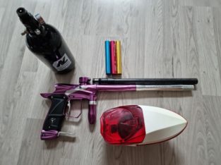 Paintball Komplettset DP G5 Spec-R / Freak Carbon Lauf, Battlepack & Paints.