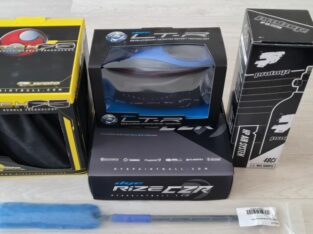 DYE RIZE CZR Paintball Markierer Set BLUE GREY Cal 68 mit 0,8l Tank(inkl. Verkleidung), LT-R(Hopper),Proto thermal maske & Laufreiniger