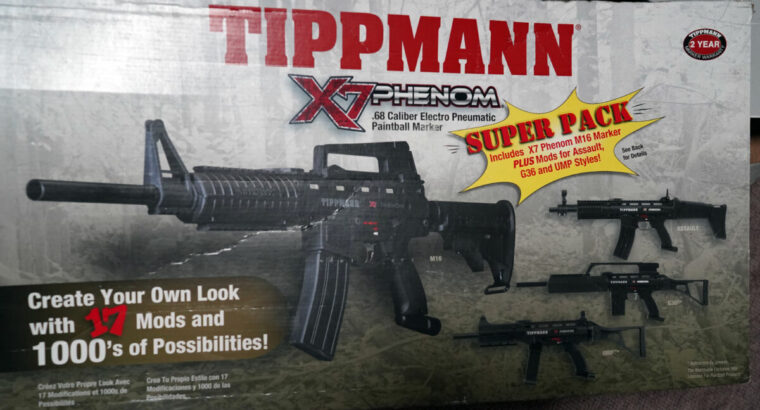 TIPPMANN X7 PHENOM SUPER PACK inkl. Assault Weste mit zwei Pods