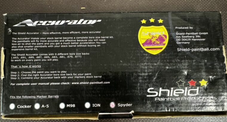 Shield Accurator Boresize Kit 9 teilig Spyder Gewinde