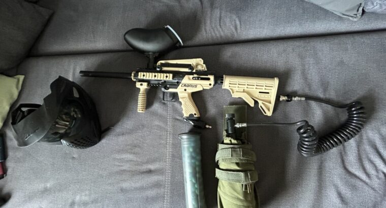 Tippmann Cronus + Maske + Flasche und Zubehör