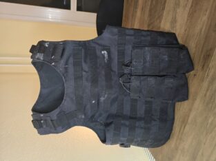 Weste / Vest Schwarz mit 2 Magazinhaltern von Protector Plus