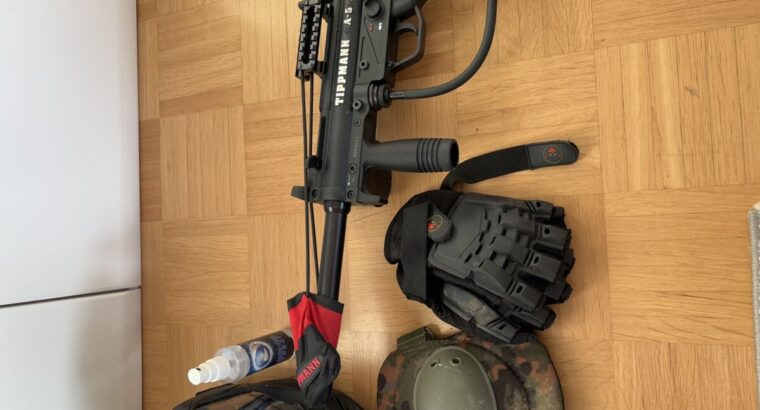 Tippmann A5 + Helm und Schutz