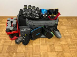 Shocker XLS + DYE Rotor 2 + 2x 1.1L Armotech + Freak Set XL + DYE und empire evs Komplett Paintball Set